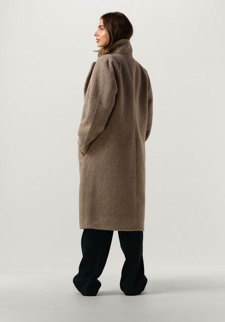 MINUS Manteau Teddy SAIDIE VEGAN FUR COAT en taupe - large