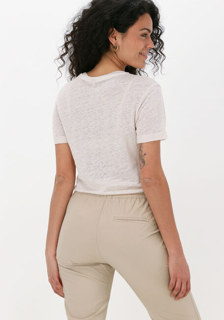 Beige SUMMUM T-shirt TEE CITY ARTWORK LINEN JERSEY - large