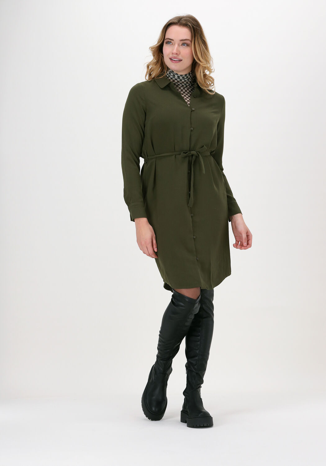 Another label jurk groen sale