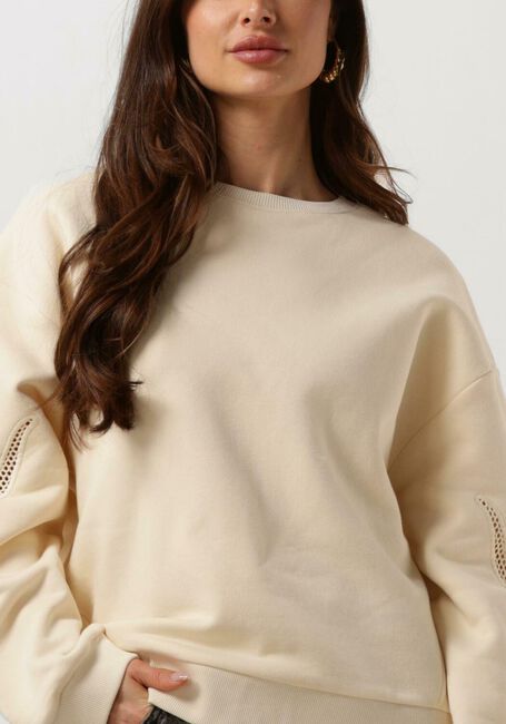 ALIX THE LABEL Pull LADIES KNITTED MESH SWEATER Écru - large
