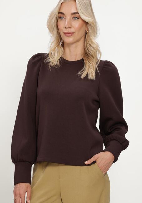 OBJECT Pull OBJANDREA RE L/S O-NECK en marron - large