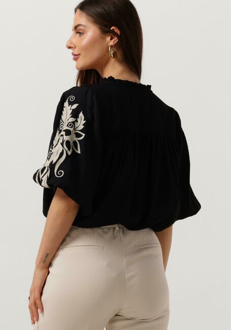 Zwarte NUKUS  TINA BLOUSE EMBROIDERY - large