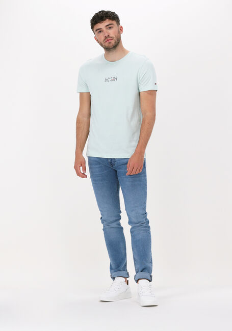 Mint TOMMY HILFIGER T-shirt SQUARE LOGO TEE - large