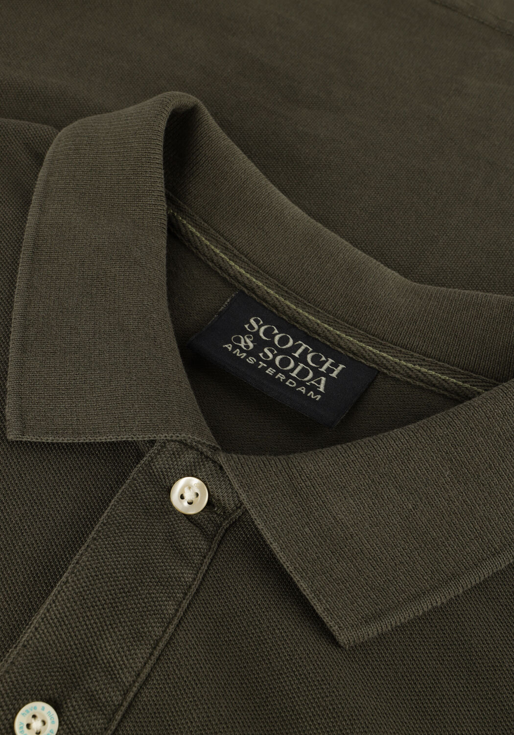 SCOTCH & SODA Polo GARMENT DYE ORGANIC COTTON PIQUE POLO Vert fonc&eacute; - large