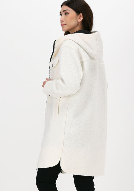 BEAUMONT Manteau Teddy BOUCLE LONG HOODED JACKET en blanc - large