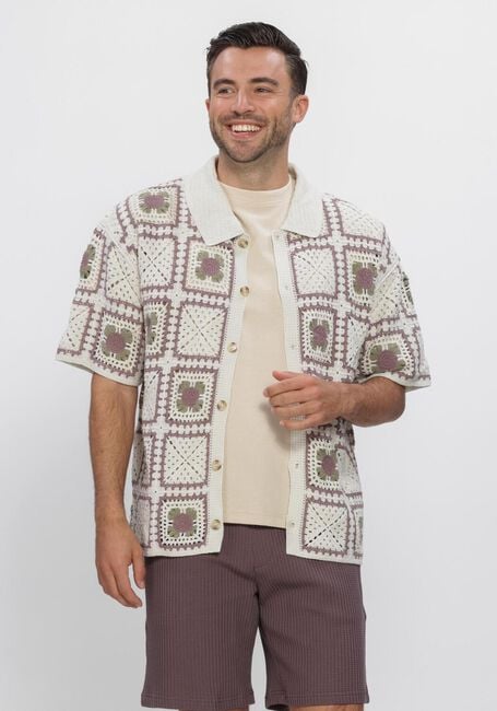 Ecru DSTREZZED Casual overhemd SHANE CROCHET SHIRT - large