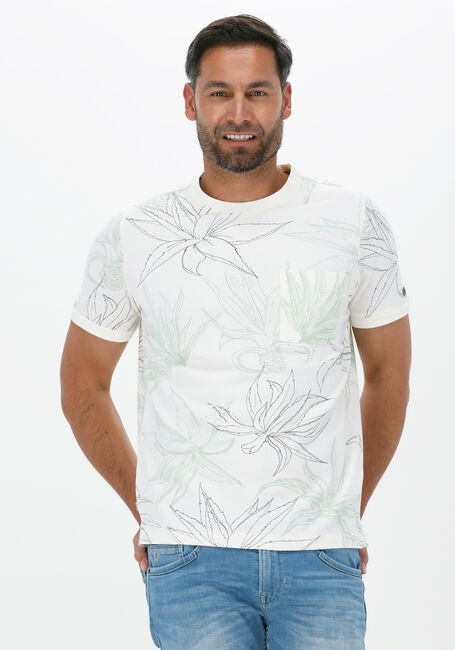CAST IRON T-shirt SHORT SLEEVE R-NECK REGULAR FIT TWILL JERSEY en beige - large