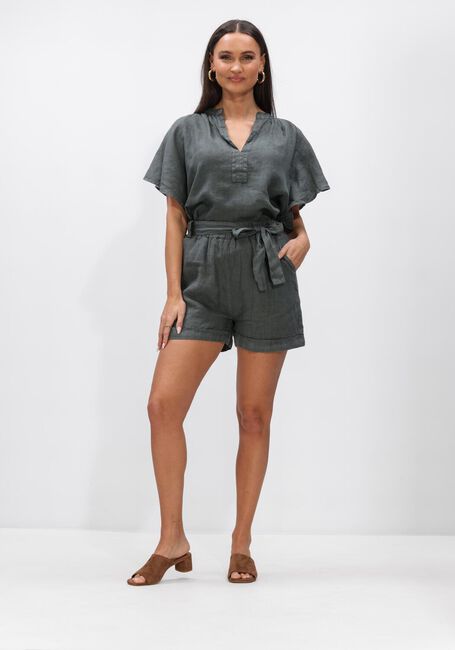 BY-BAR Pantalon courte JUNE LINNEN SHORT Olive - large