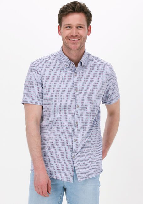 VANGUARD Chemise décontracté SHORT SLEEVE SHIRT FINE JERSEY WITH PRINT Bleu clair - large