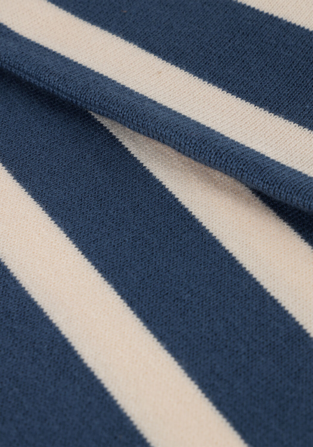 YOUR WISHES Polo STRIPE KNIT CASUAL POLO en bleu - large