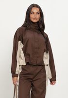 Bruine REFINED DEPARTMENT Jack LADIES WOVEN SPORTY JACKET ANNIE