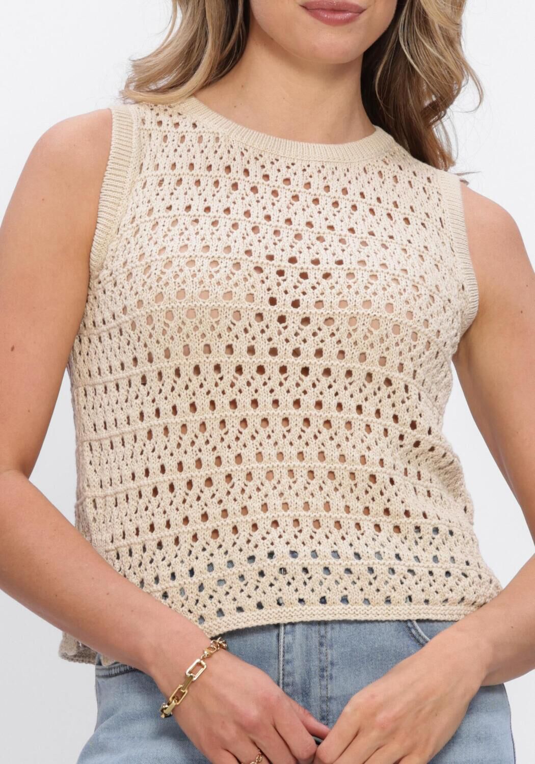 MODSTR&Ouml;M VESTERMD TOP Hauts & T-shirts Sable - large