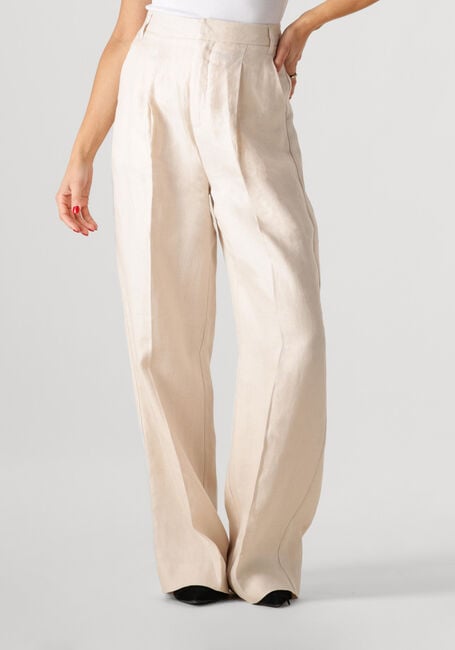Ecru COPENHAGEN MUSE Wijde broek NATURE WHITE PANT - large