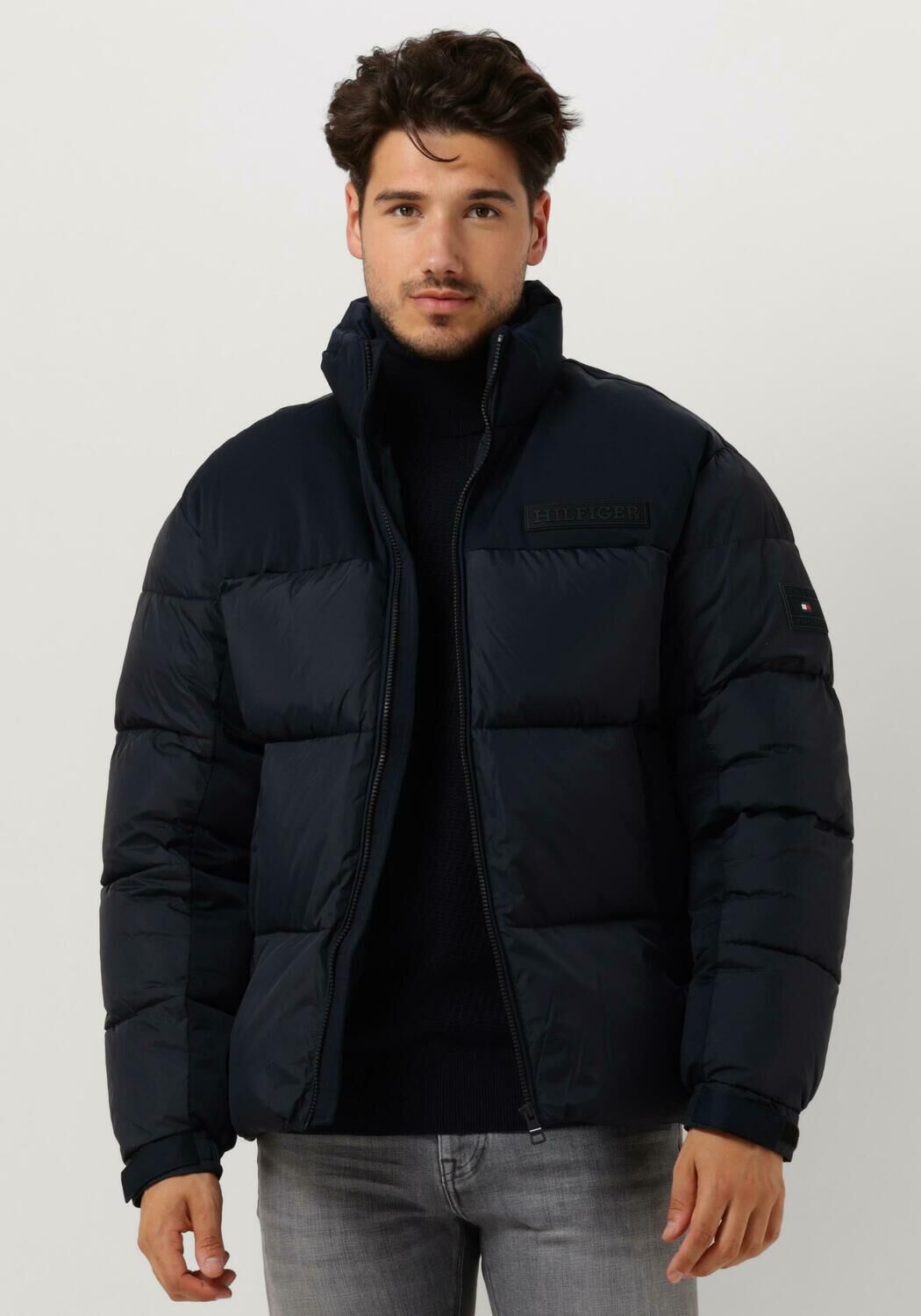 Donkerblauwe TOMMY HILFIGER Gewatteerde jas NEW YORK PUFFER JACKET Omoda