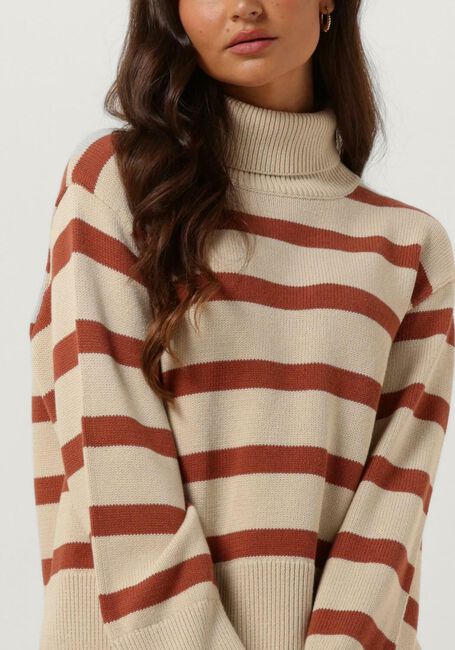 MODSTRÖM Pull CORBINMD STRIPE T-NECK Crème - large