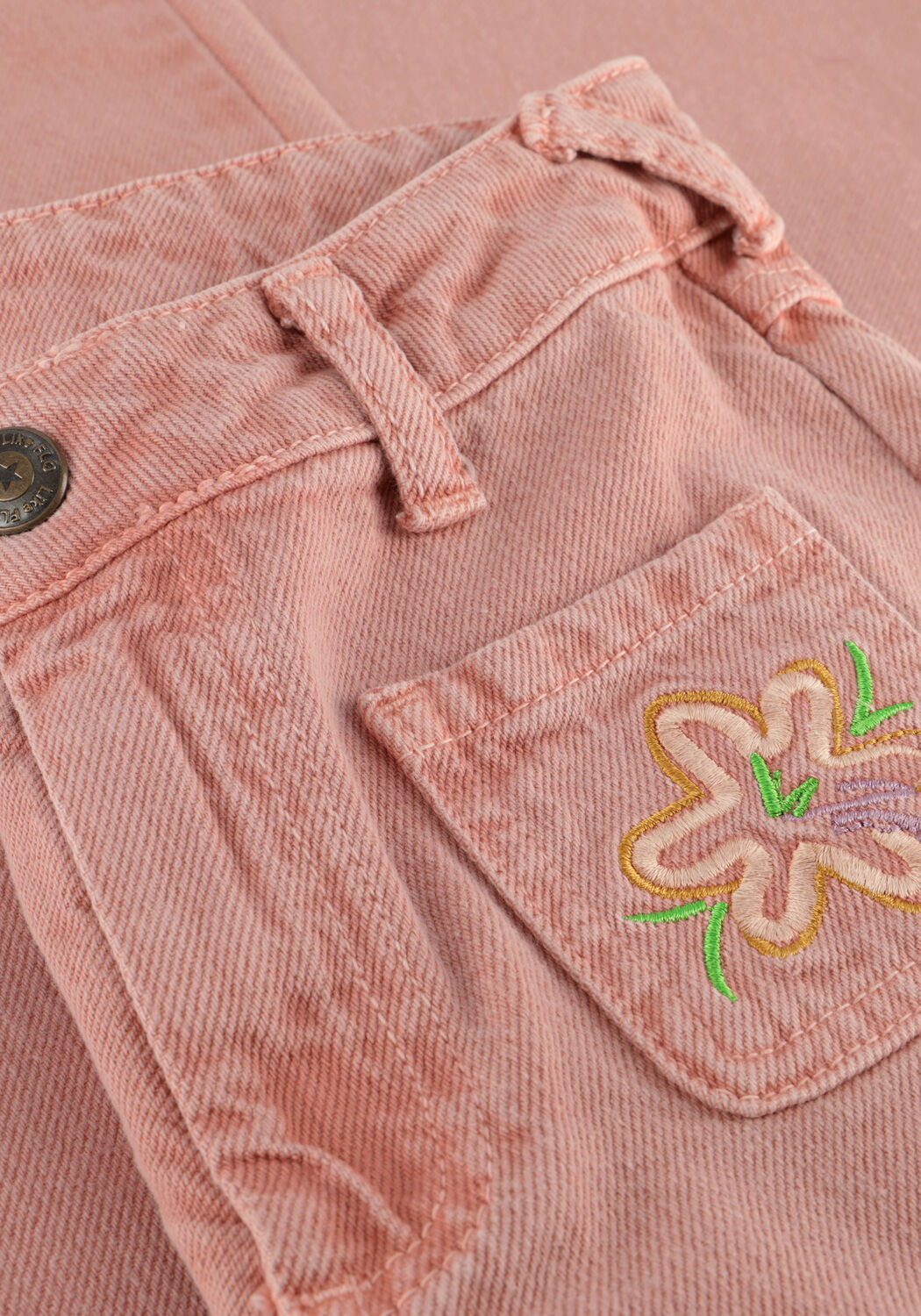 Roze LIKE FLO Wide jeans WIDE LEG DENIM WITH EMBROIDERY - large