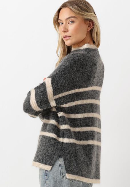 SECOND FEMALE Pull OVALIS KNIT T-NECK en gris - large