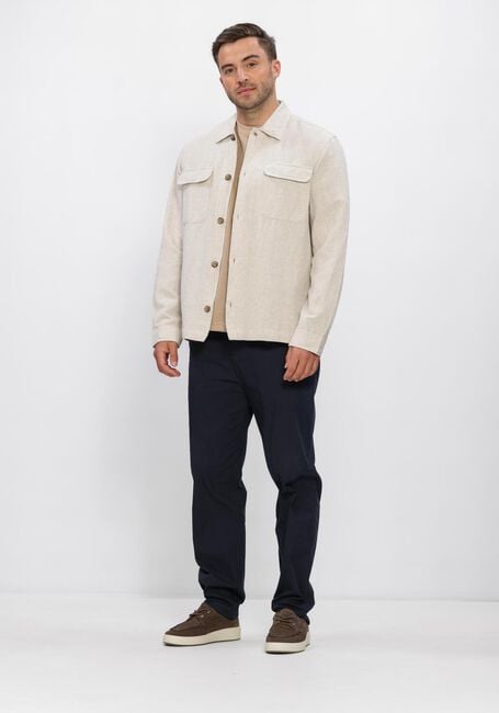 Beige SELECTED MEN  SLH-LEROY LINEN BLEND OVERSHIRT LS NOOS - large