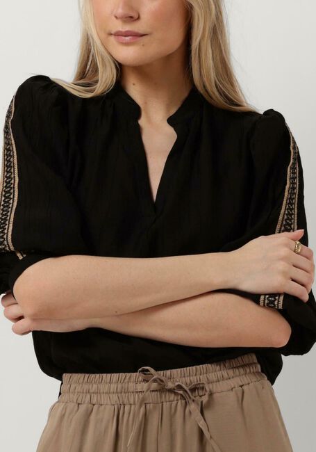 NUKUS LENA BLOUSE TAPE Blouses en noir - large
