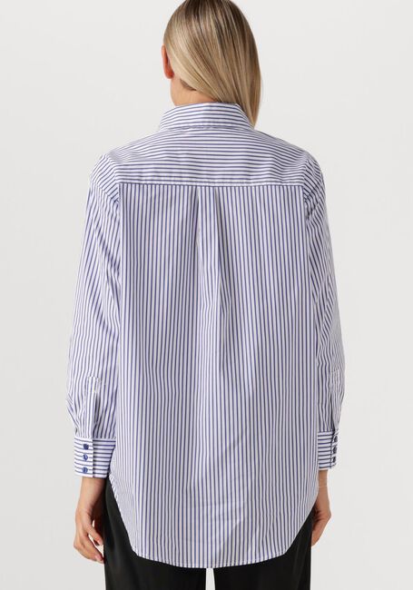 Blauwe HAUTE L'AMITIÉ  STRIPE CHEST LOGO SHIRT - large