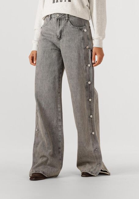 Grijze HAUTE L'AMITIÉ Wide jeans SIDE PANEL BUTTON TALL JEANS - large