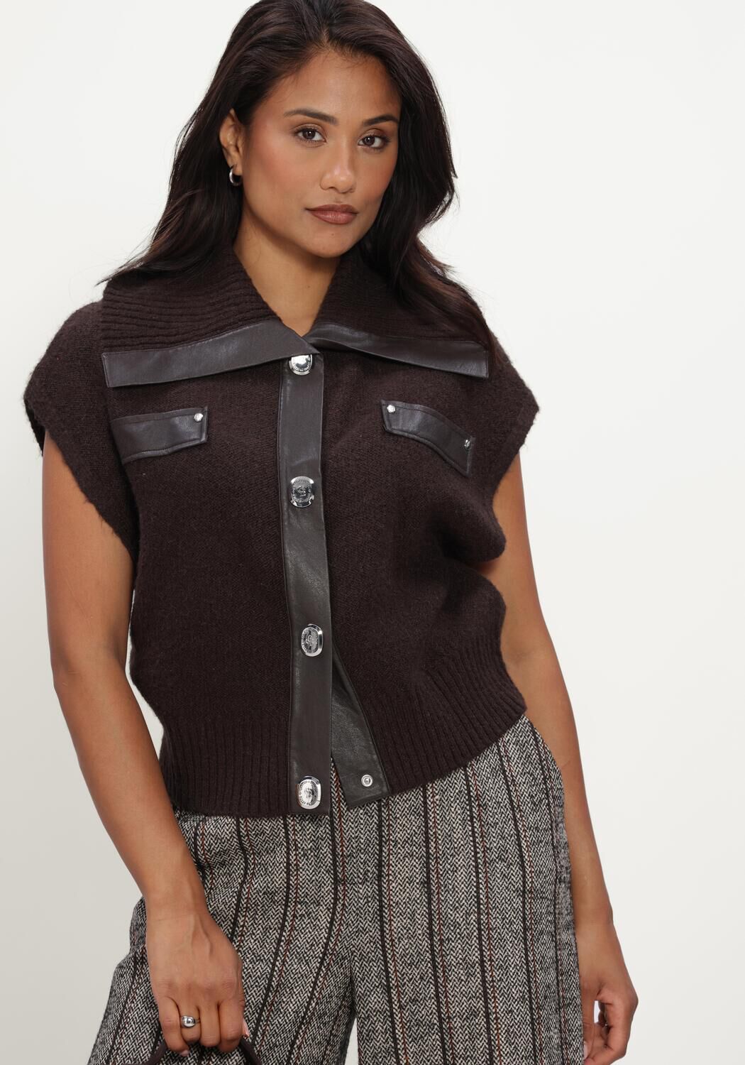 CAROLINE BISS Pull 4223 en marron - large