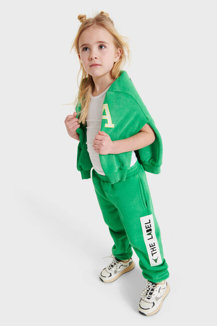 ALIX MINI  KIDS KNITTED SWEAT PANTS en vert - large