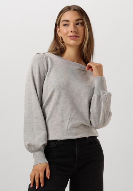 SUMMUM Pull ROUND NECK SWEATER SOFT VISCOSE POLYAMIDE KNIT en gris - large