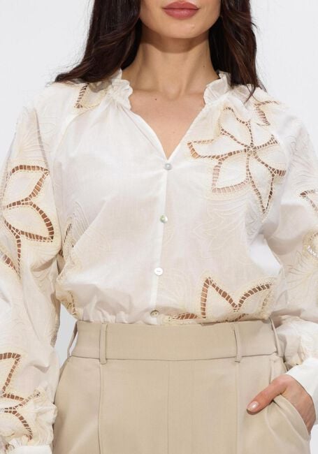 NUKUS BRIDGET BLOUSE EMBROIDERY Blouses Blanc - large