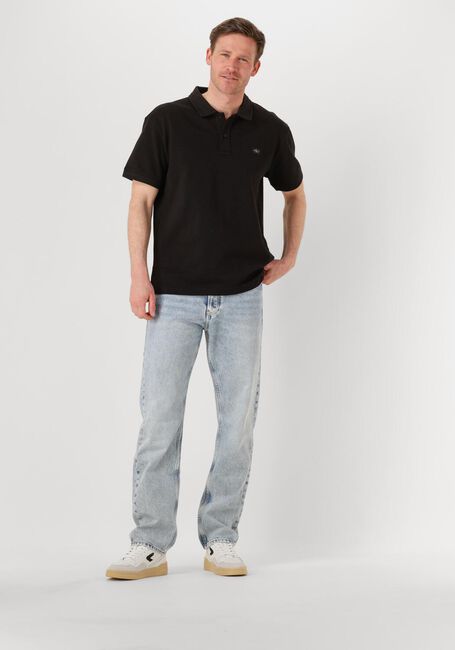 CALVIN KLEIN Polo WOVEN LABEL POLO en noir - large