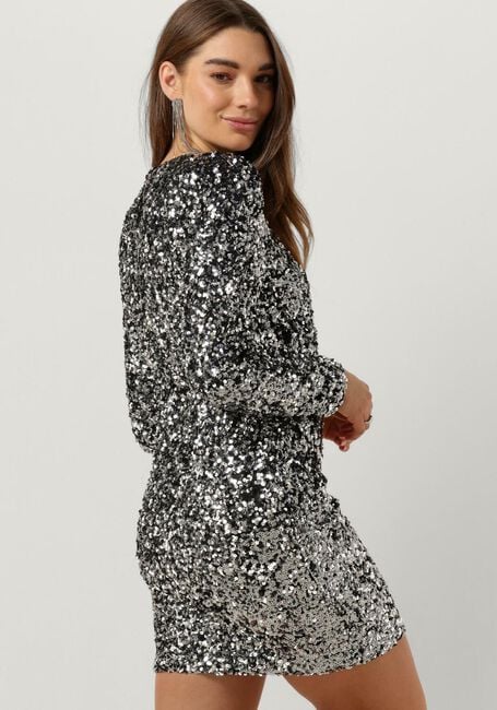 SELECTED FEMME Mini robe SLFCOLYN LS SHORT SEQUINS DRESS en argent - large