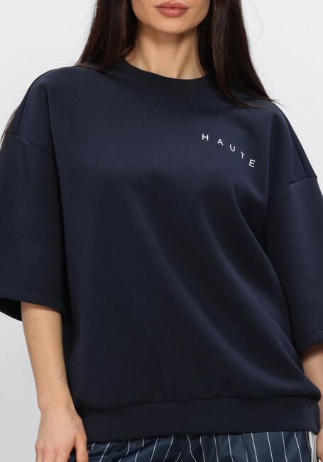 Blauwe HAUTE L'AMITI&Eacute; Tops & T-shirts MAXI SPLIT SS LOGO SWEAT - large