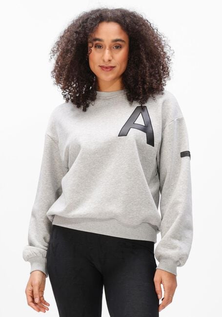 ALIX THE LABEL Chandail LADIES KNITTED LEATHER A SWEATER en gris - large