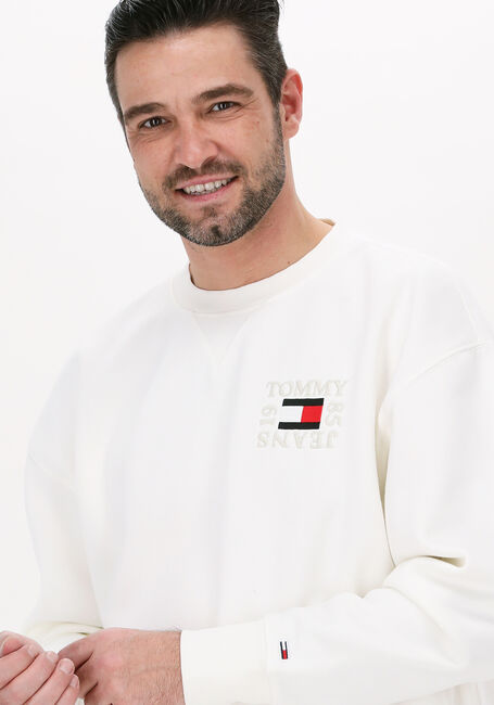 TOMMY JEANS Chandail TJM TIMELESS TOMMY BOX CREW Blanc - large