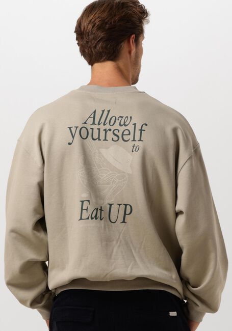 WOODBIRD Chandail WBCOPE EAT CREW en beige - large
