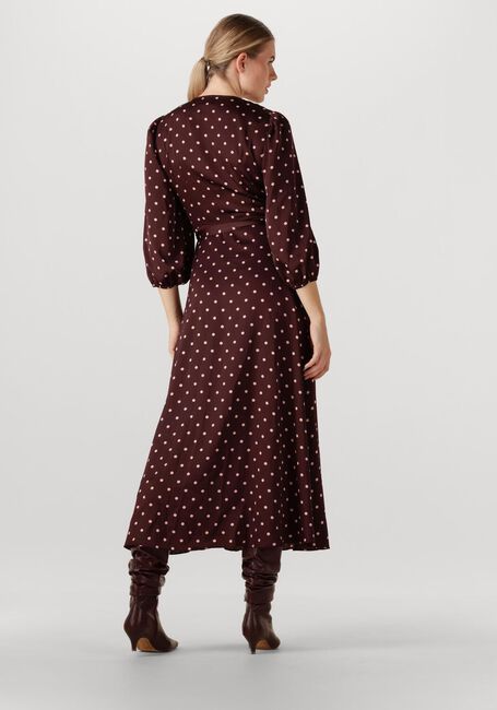 NEO NOIR Robe midi MALINGA DOT DRESS Bordeaux - large