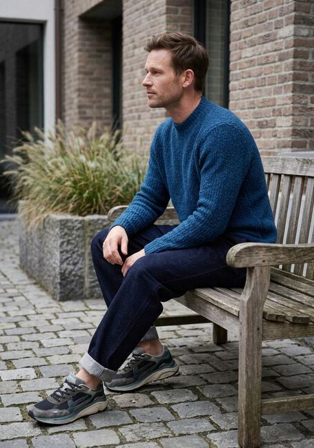 DSTREZZED Pull QUINT MOCK NECK en bleu - large