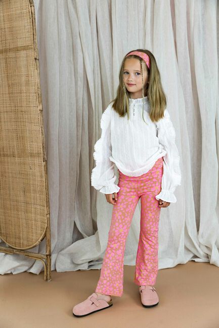 AMMEHOELA Pantalon évasé AM.LIV.43 en rose - large