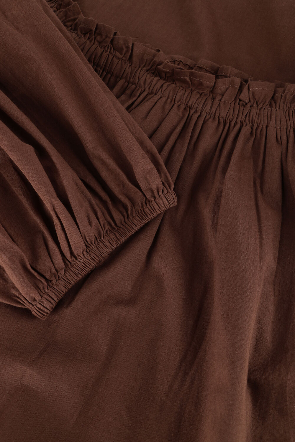 Bruine NOTRE-V Maxi jurk NV-DANYA OFF SHOULDER DRESS - large