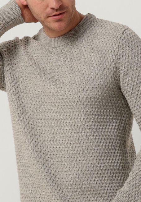 SELECTED HOMME Pull REMY LS KNIT ALL STU CREW NECK W CAMP Gris foncé - large