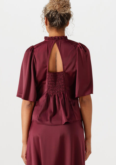 CO'COUTURE ADNACC OPEN BACK SS BLOUSE Blouses Bordeaux - large