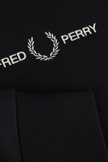 Zwarte FRED PERRY Sweater TAPE SLEEVE SWEATSHIRT - large