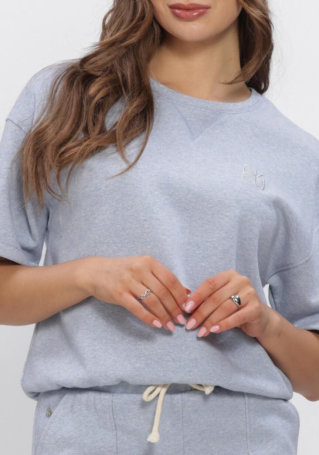 NUKUS Pull ROOS PULLOVER LUREX en bleu - large