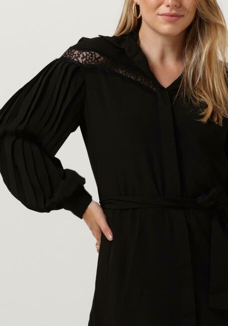 Zwarte LIU JO Mini jurk ABITO CAMICIA LACE E PLISSE - large