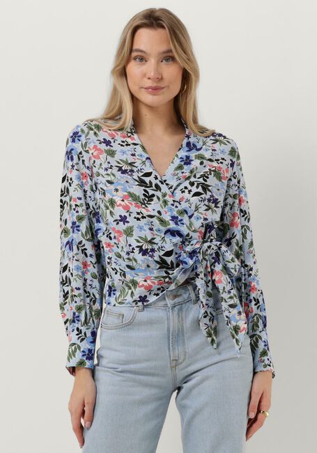 OBJECT Haut OBJRIGA L/S WRAP TOP Bleu clair - large