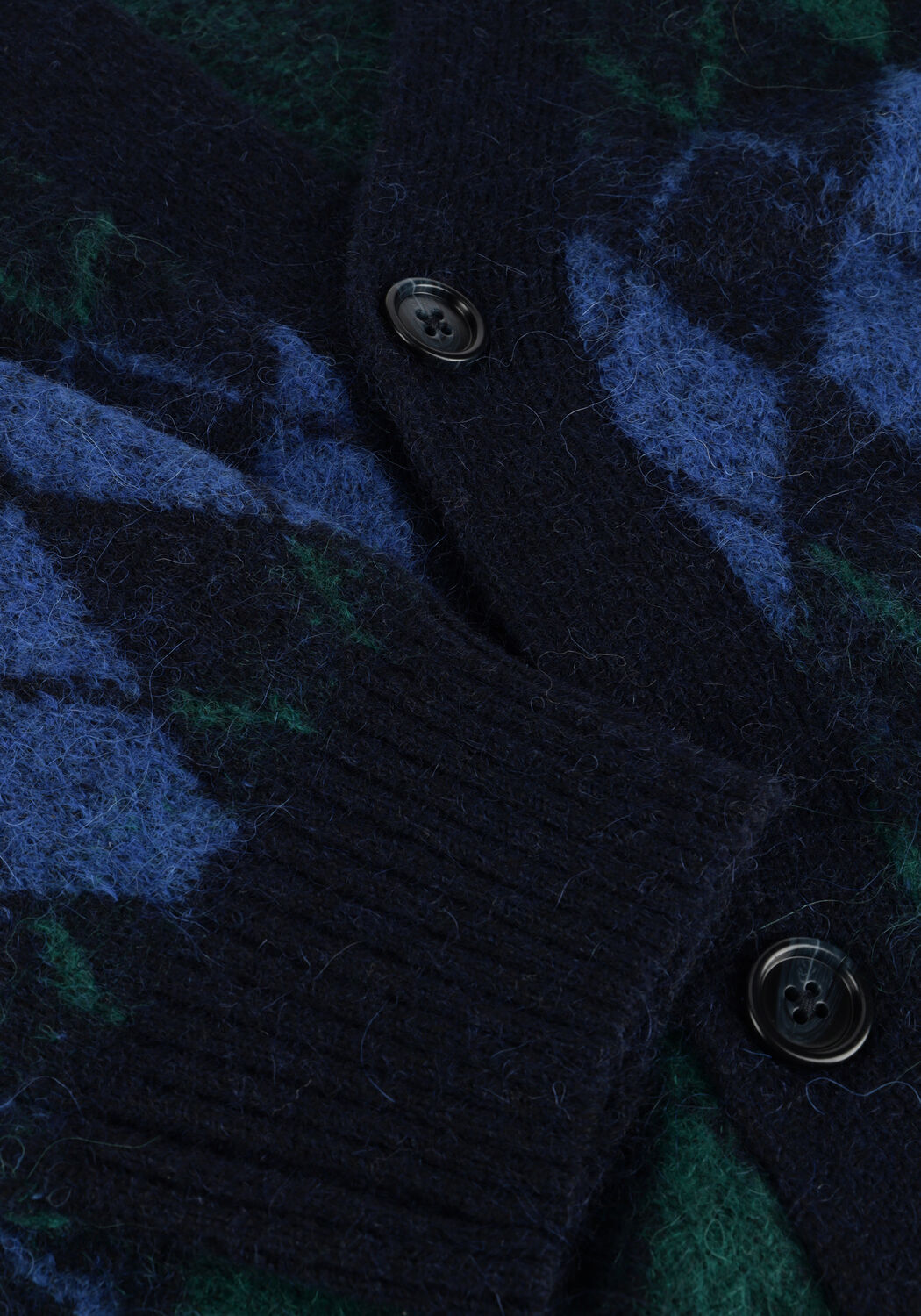 Donkerblauwe SELECTED MEN Vest SLHRAI LS KNIT RELAXED ARGYLE CARDIGAN - large