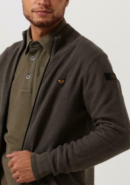 Groene PME LEGEND Vest ZIP JACKET COTTON KNIT - large