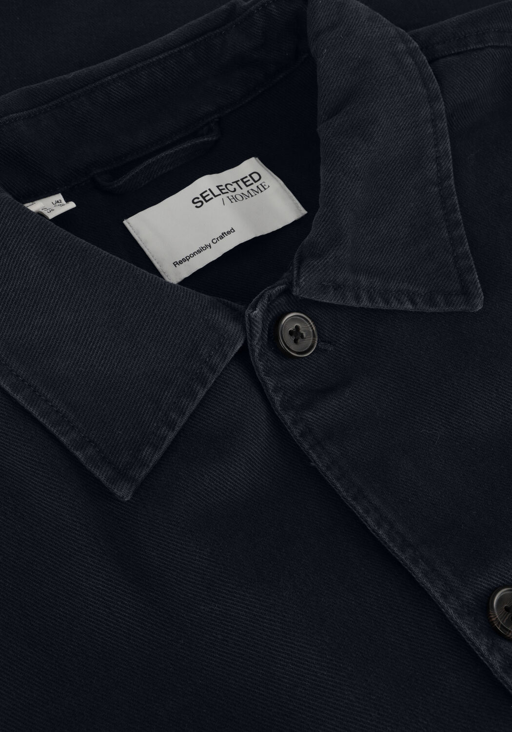 SELECTED MEN Surchemise SLHLOOSETONY-TWILL OVERSHIRT W NOOS Bleu fonc&eacute; - large