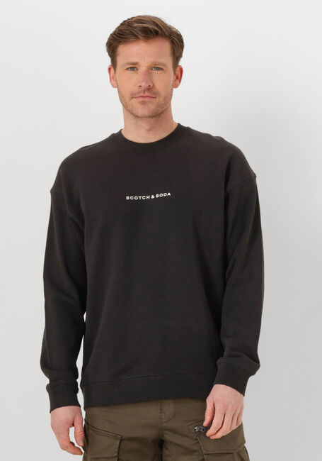 SCOTCH & SODA Chandail LOGO FRONT CHEST SWEATSHIRT en noir - large