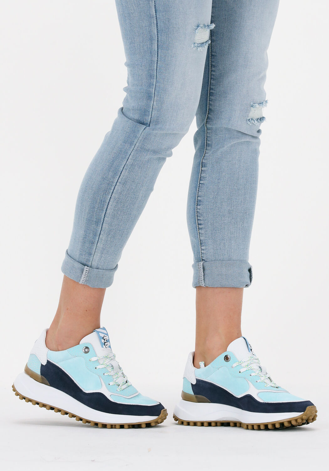 Blauwe FLORIS VAN BOMMEL Sneakers SFW 10072 Omoda